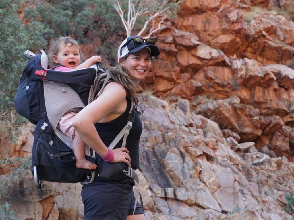 Lauren pictured with their daughter, Dylan on one of the family’s many camping trips. Picture: Supplied.