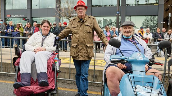 At Parliament House in North Terrace, people witnessed the proclamation of King Charles III. Picture: Matt Loxton