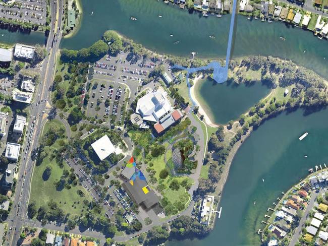 An overview of the HOTA site. Supplied by Gold Coast City Council