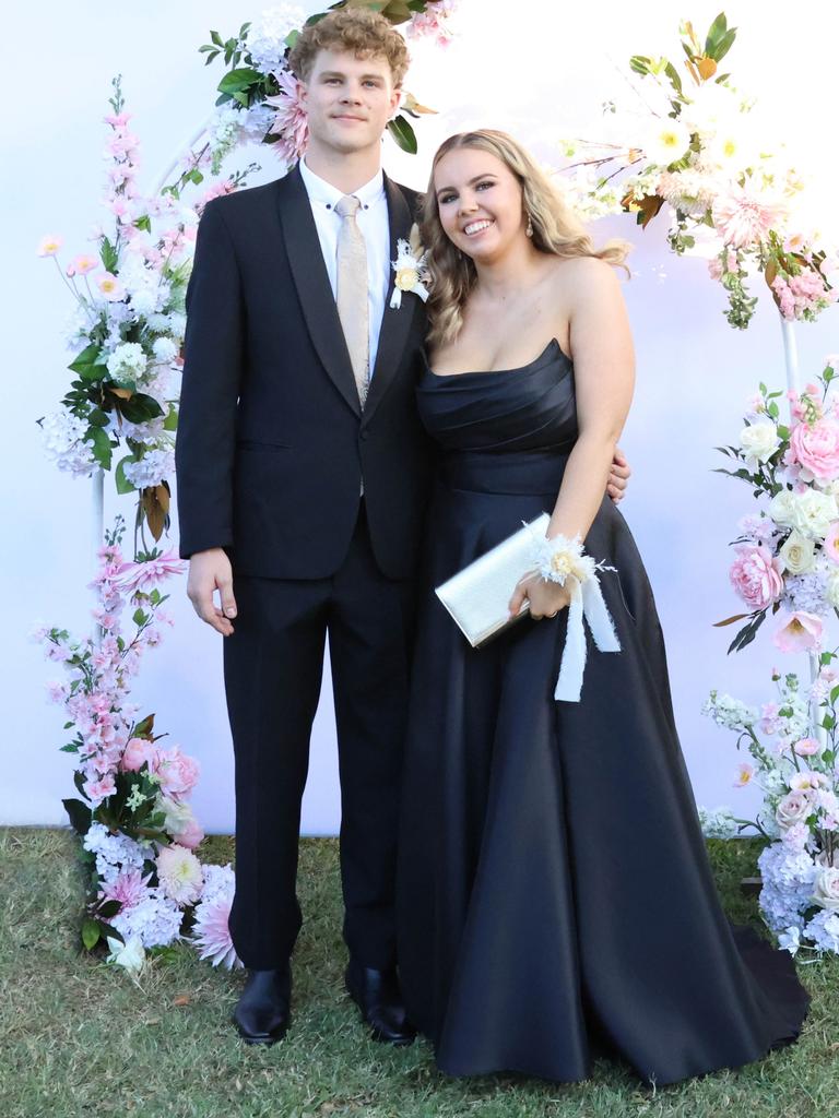 Lucy with formal partner at the 2024 St Ursula's College formal.