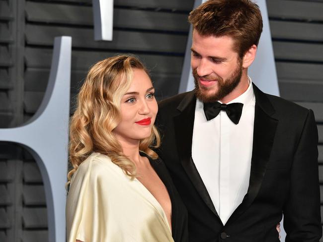 Glory days! Miley and Liam in 2018. Picture: Getty Images