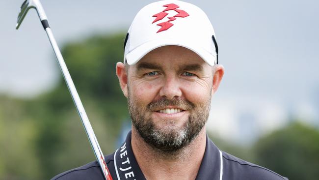 Golfers Marc Leishman at Royal Queensland Golf club on Tuesday. Picture Lachie Millard