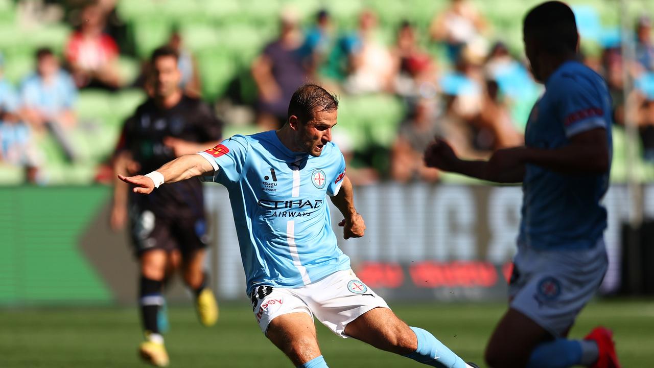 Melbourne City midfielder Andreas Kuen has a foot injury. Picture: Graham Denholm/Getty Images