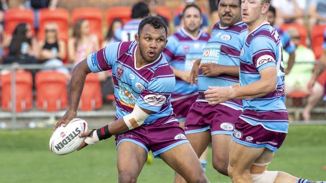 Travis Waddell for Goondiwindi in the 2021 A-grade grand final. Picture: Nev Madsen.