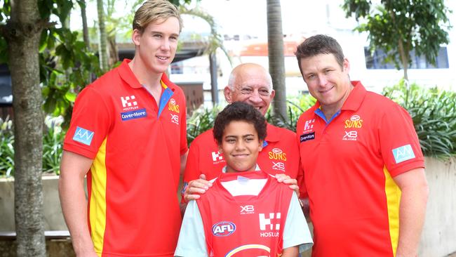 Tom Lynch, Cairns mayor Bob Manning, Rusia Bann and Stuart Dew. Picture: Stewart McLean