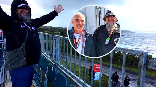 Jubilant last days: Loganholme dad Trevor Barton spent his final days doing what he loved – watching the MotoGP at Phillip Island after getting his final photo taken with motorcycle legend Mick Doohan.