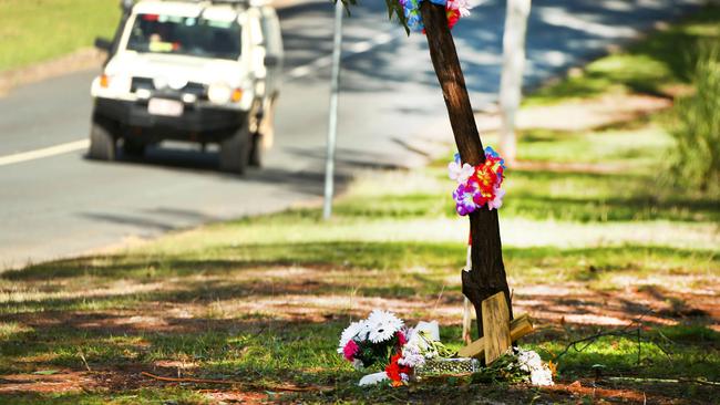 The roadside shrine has now been stripped. Picture Mike Batterham