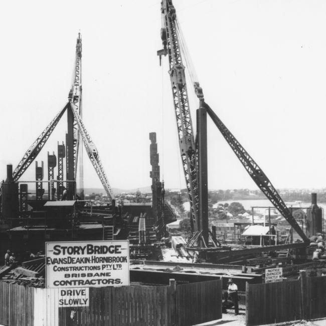 A photo from the late 1930s taken from the personal collection of Julie Hornibrook, the granddaughter of legendary bridge builder MR Hornibrook, who built the Story Bridge.