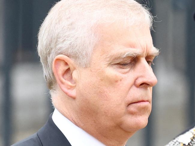 LONDON, ENGLAND - SEPTEMBER 19: Prince Andrew and Prince Edward attend the state funeral and burial of Queen Elizabeth at Westminster Abbey on September 19, 2022 in London, England. /(Photo by Hannah McKay - WPA Pool/Getty Images)