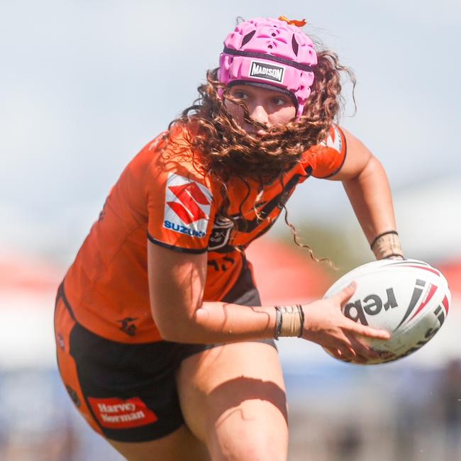 Enah Desic. Harvey Norman Under-17 semi-final action between the Tigers and Seagulls. Picture: Stephen Archer