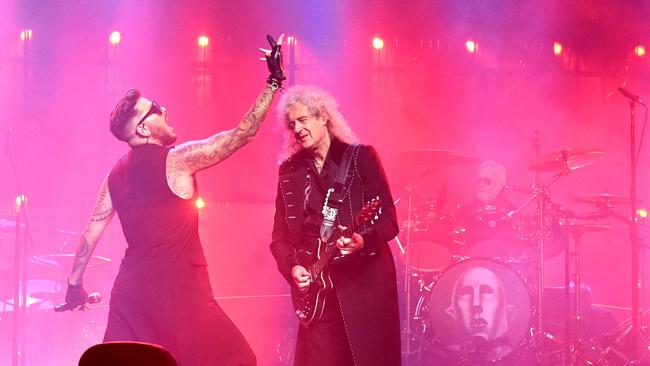 Queen and Adam Lambert Concert perform at Rod Laver Arena in Melbourne. Picture: Tony Gough