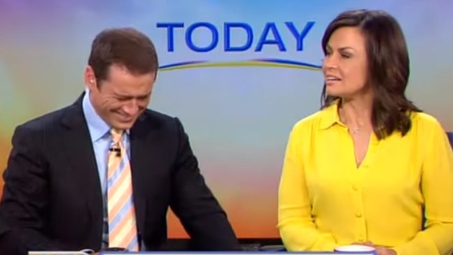 Karl Stefanovic loses it over "long stabby thing"