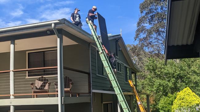 Solar panels were installed at the house.