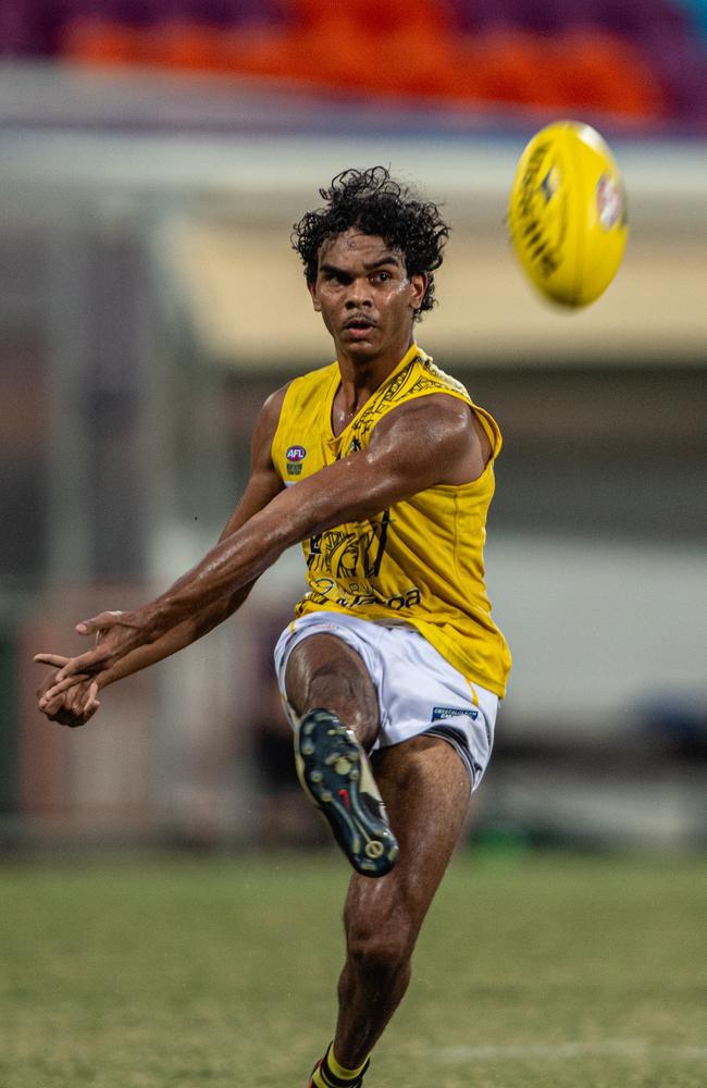 Adrian Scott in the Nightcliff vs St Mary’s 2023-24 NTFL major semi final. Picture: Pema Tamang Pakhrin