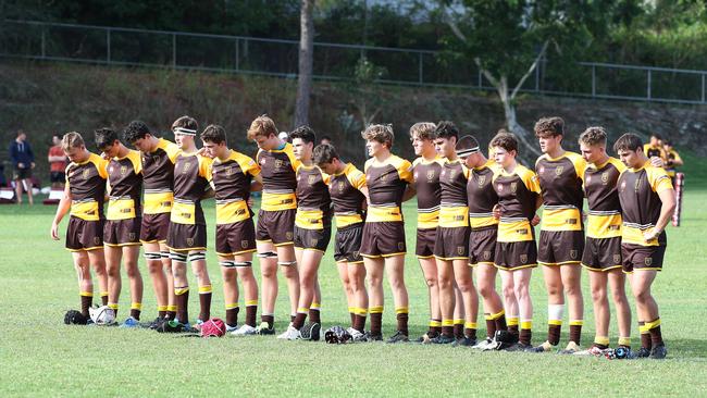 Action from the AIC First XV rugby union match between St Peters Lutheran College and Padua College. Picture: Tertius Pickard