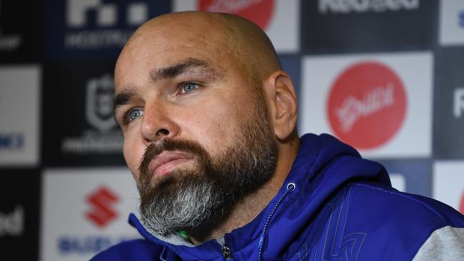 Warriors assistant coach Todd Payten speaks to media during the Round 7 NRL between Melbourne Storm and New Zealand Warriors at Netsrata Jubilee Stadium in Sydney, Friday, June 26, 2020. (AAP Image/Joel Carrett) NO ARCHIVING, EDITORIAL USE ONLY