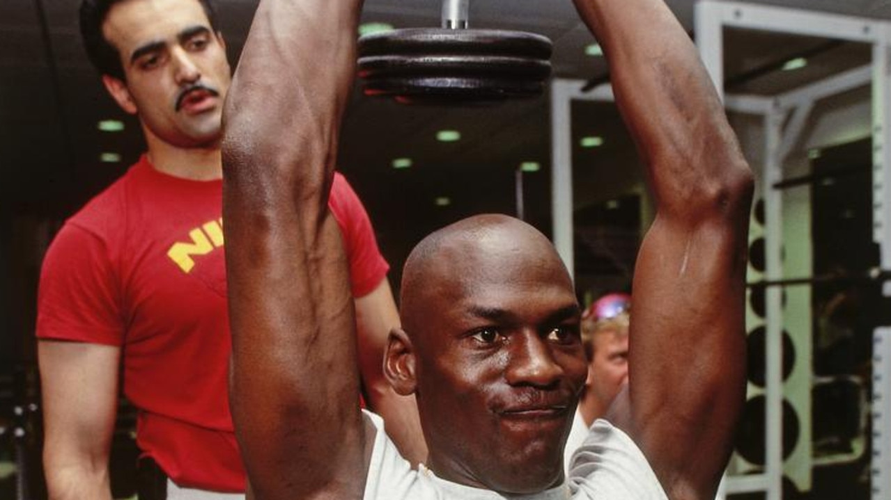 Tim Grover training Michael Jordan in the 1990s during his tenure with the Chicago Bulls.