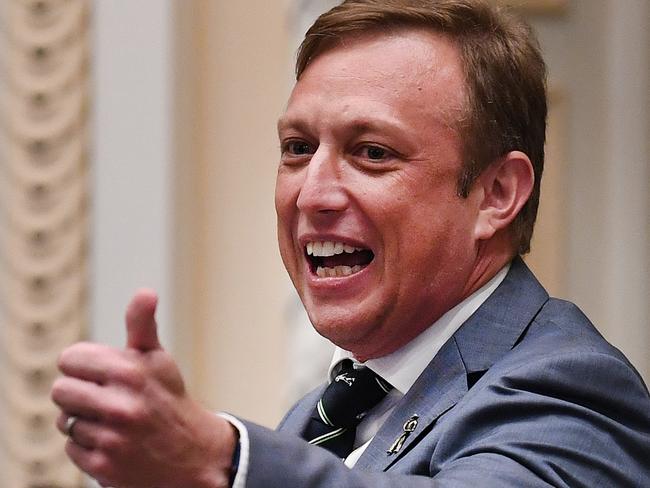 BRISBANE, AUSTRALIA - NewsWire Photos - MARCH 24, 2021.Queensland Deputy Premier Steven Miles speaks during Question Time at Parliament House in Brisbane. Picture: NCA NewsWire / Dan Peled