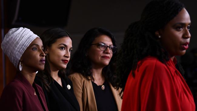 What Omar, Ocasio-Cortez, Tlaib and Pressley are missing is the real message behind Trump’s tweets. Picture: Brendan Smialowski/AFP