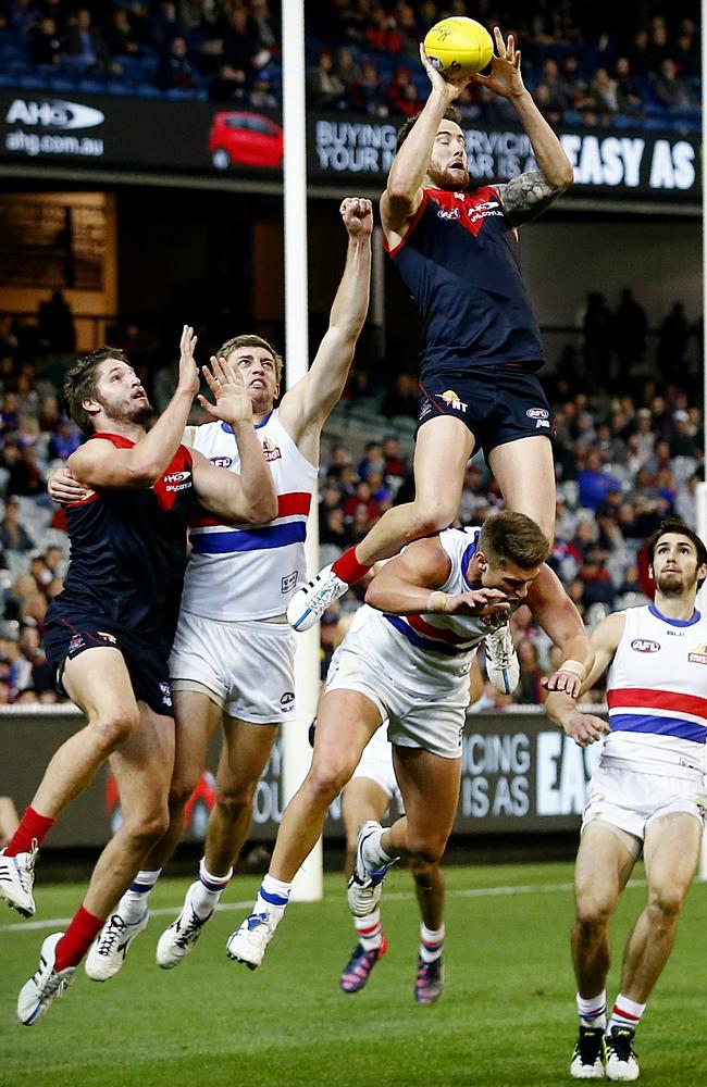 Jeremy Howe took another spectacular grab. Picture: Wayne Ludbey