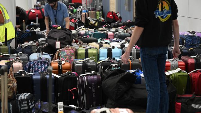 Qantas, Jetstar, Rex and Virgin Australia were unable to say if they had noted a surge in carry-on, but stressed that rates of mishandled bags were much improved on mid-2022. Picture: Robyn Beck/AFP