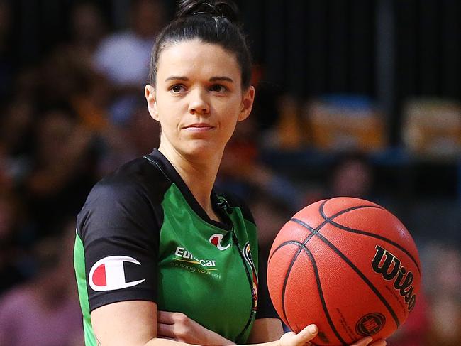 Jacqui Dover hasl become the first female indigenous referee in NBL history, officiating the NBL Indigenous round match between the Cairns Taipans and the Brisbane Bullets, held at the Snag Pit, Cairns. Picture: Brendan Radke