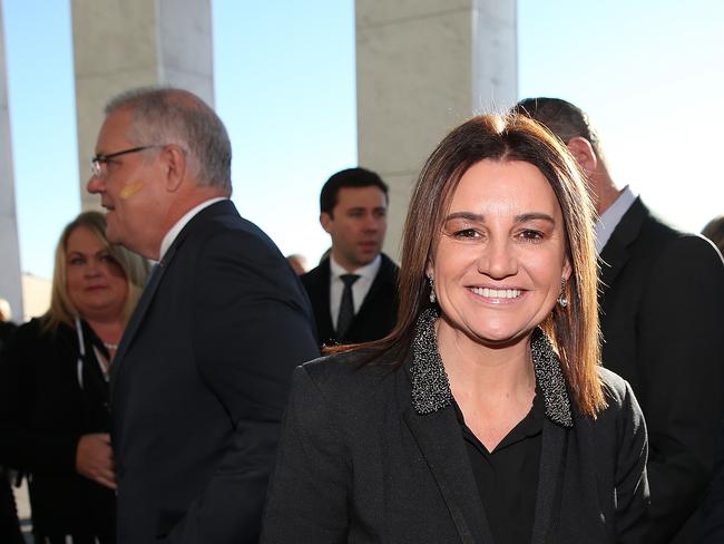 Jacqui Lambie at  the smoking ceremony, Welcome to Country for the Opening of the 46th Parliament at Parliament House in Canberra. Picture Kym Smith