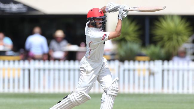 Valente batting for the Redbacks in 2017. Picture: Stephen Laffer