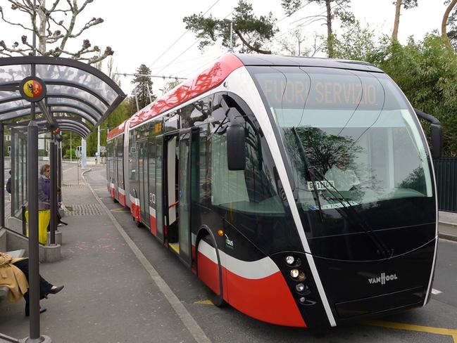 An example of an electric powered bus stop that could be used as part of the Guided Electric Transit System (GETS) on Warringah Rd.