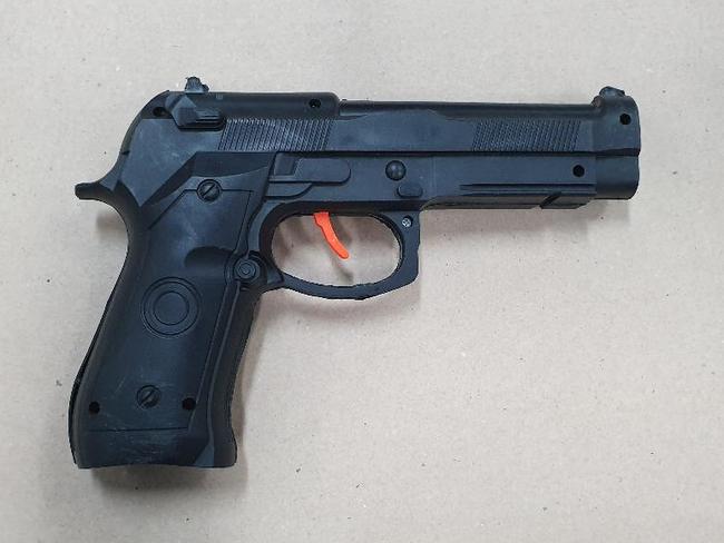 One of the replica handguns police also say they found. Picture: NSW Police