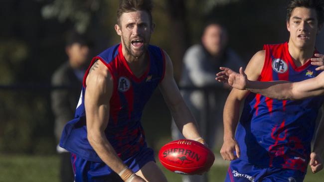 Josh Delaney in action for Mernda. Picture: Richard Serong