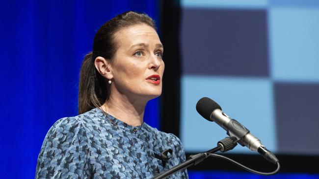 Youth Justice Minister Leanne Linard at the Toowoomba Community Safety Forum. Picture: Kevin Farmer