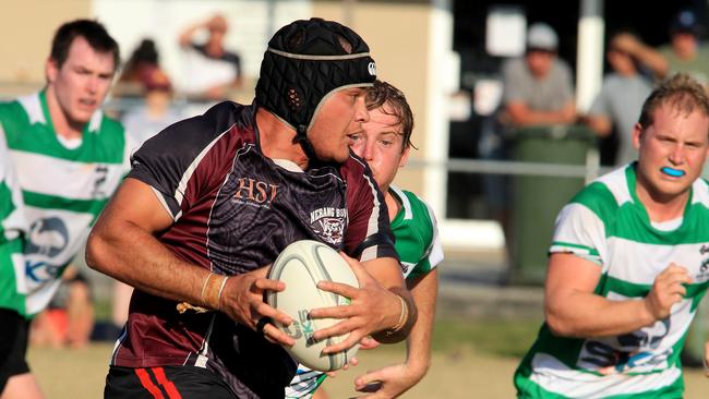 Gold Coast and District Rugby Season between Palm Beach Currumbin and Nerang , played at Currumbin . Nerang Player No 8 Cory Te Rope.