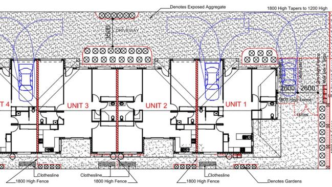 The four, single storey two-bedroom units would be developed and marketed towards an affordable housing demographic.