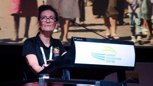 Central Australian Aboriginal Congress CEO Donna Ah Chee speaking at the Preventive Health Conference 2024 in Darwin, May 2, 2024. Picture: Supplied