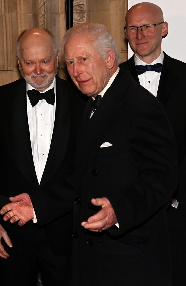 King Charles III appeared to make the most of the solo outing. Picture: Getty Images