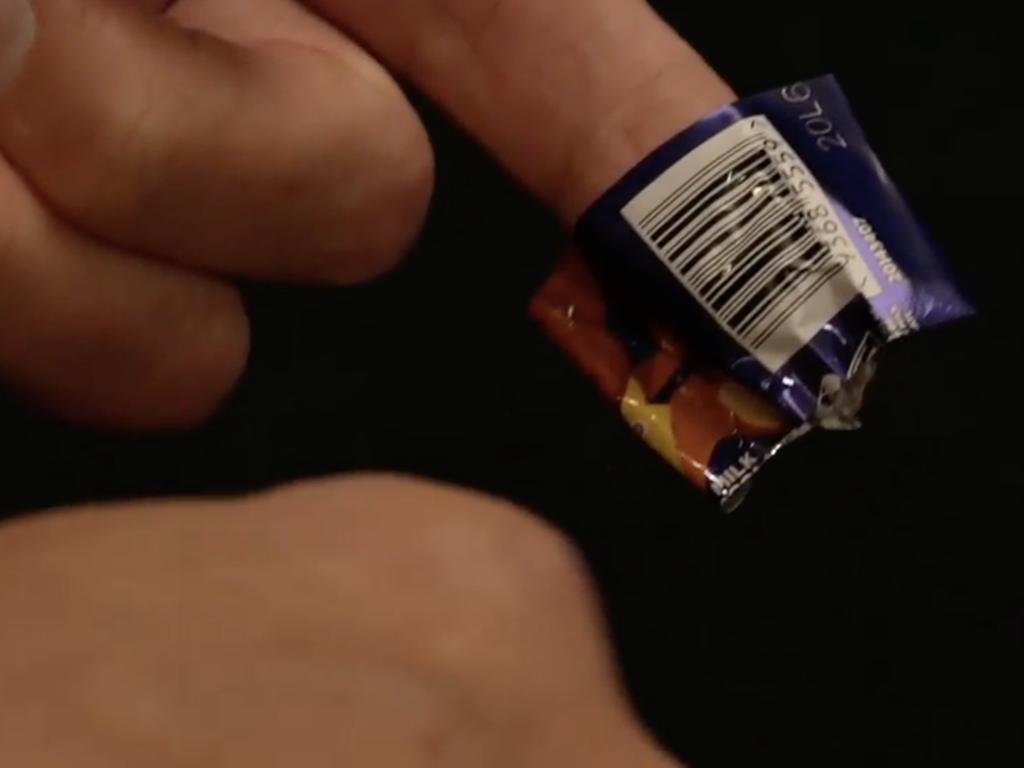 A Wollongong man reportedly scanned Caramello Koala barcodes in place of other items to steal groceries. Picture: A Current Affair