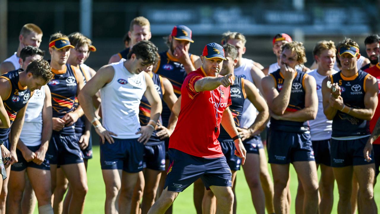 Matthew Nicks offering instructions on Friday. Picture Mark Brake