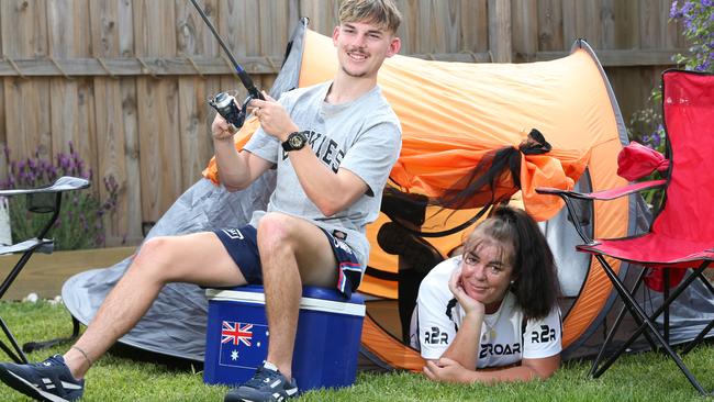 Darren Edwards, 17, and mother Denise Edwards will attend the Road Trauma Families Victoria camp at Anglesea. Picture: Peter Ristevski