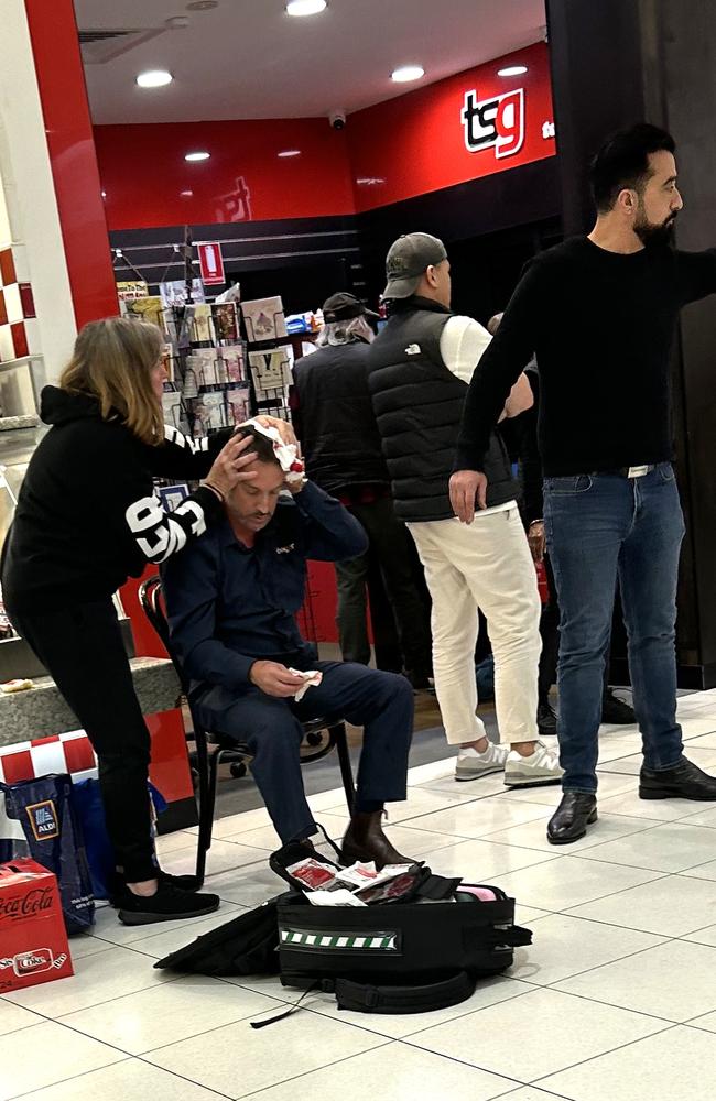 A man is injured in the alleged robbery. Picture: Supplied