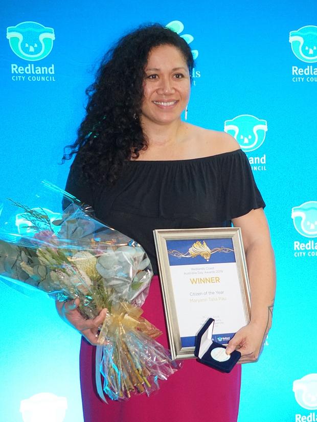 The Redlands Coast Australia Day 2019 Citizen of the Year Award went to Maryann Talia Pau for her tireless work towards ending violence. Picture: Redland City Council.