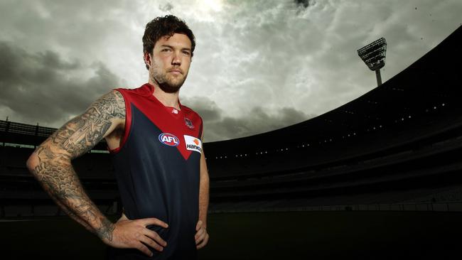 Mitch Clark soon after being traded to Melbourne.