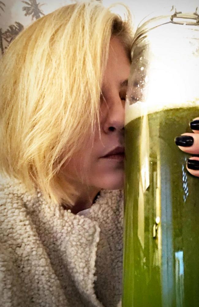 Selma Blair gushed about her love of celery juice on Instagram last year. Picture: Instagram