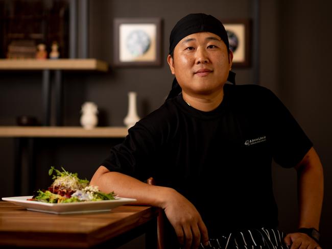 A new Korean restaurant is opening up at Darwin's Waterfront. Co-owner of Bannsang Justin Cha is excited to be offering Darwin a new eatery. Picture: Che Chorley