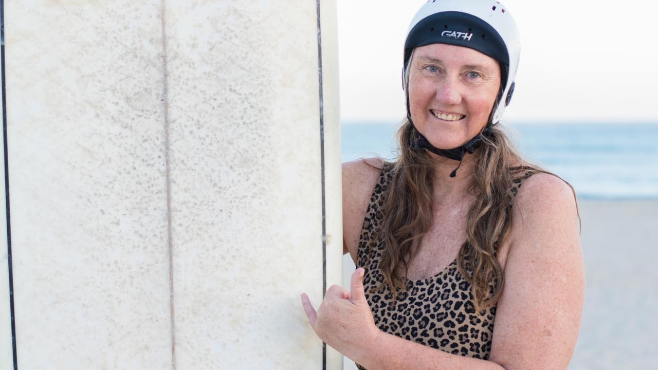 After suffering a brain injury from a car crash Leanne Whitehouse was determined to get back in the surf - now she's competing. Picture: Hannah Jessup