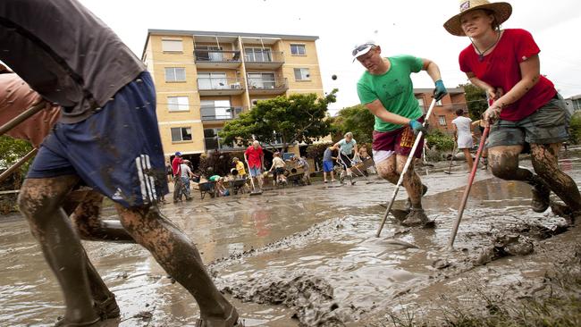 Residents and volunteers pitch in for the big clean-up in Brisbane’s West End.