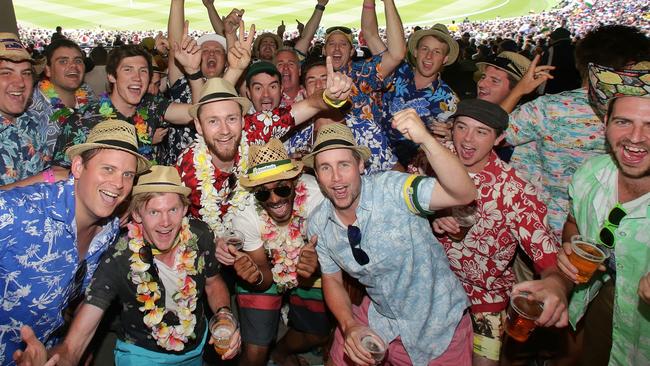 Crowds enjoy the atmosphere during day one of the Boxing Day Test between Australia and India, played at the Melbourne Cricket Ground on Friday, December 26, 2014, in Melbourne, Australia. Picture: Hamish Blair