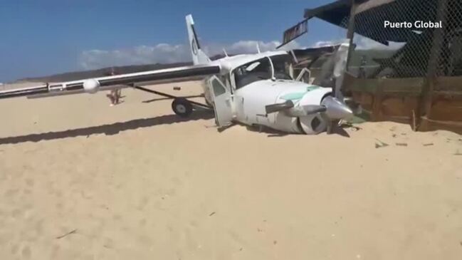 Plane crashes into Mexico beach turtle haven