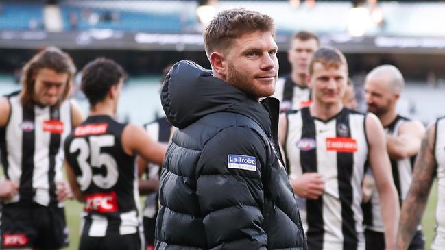 Taylor Adams has been ruled out for the rest of the minor round. Picture: Michael Willson/AFL Photos