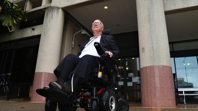 Division 2 councillor Rob Pyne prepares to face defamation allegations at the Cairns District Court. Picture: Peter Carruthers